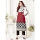Sonorous Embroidered Work Black And White Georgette Designer Suit