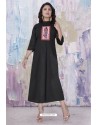 Black Readymade Designer Party Wear Kurti