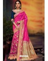 Rani Designer Party Wear Two Tone Heavy Satin Silk Sari