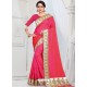 Rani Party Wear Heavy Embroidered Soft Art Silk Sari