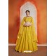 Yellow Heavy Embroidered Party Wear Designer Lehenga Choli