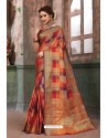 Marvelous Multi Colour Designer Party Wear Art Silk Sari