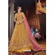 Mustard Heavy Embroidered Gown Style Designer Anarkali Suit
