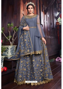 Pigeon Heavy Embroidered Gown Style Designer Anarkali Suit