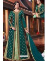 Teal Heavy Embroidered Gown Style Designer Anarkali Suit