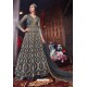 Grey Heavy Embroidered Gown Style Designer Anarkali Suit