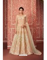 Light Beige Heavy Embroidered Gown Style Designer Anarkali Suit