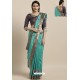 Sky Blue Party Wear Poly Silk Embroidered Sari