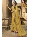 Marigold Casual Wear Designer Georgette Sari