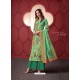 Jade Green Designer Party Wear Pure Ikat Cotton Silk Palazzo Salwar Suit