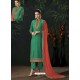 Jade Green Designer Party Wear Pure Viscose Brasso Straight Salwar Suit