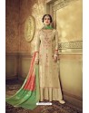 Light Beige Designer Party Wear Pure Viscose Upada Palazzo Salwar Suit