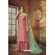 Old Rose Designer Party Wear Pure Viscose Upada Palazzo Salwar Suit