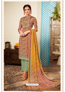 Multi Colour Designer Party Wear Pure Viscose Crepe Straight Salwar Suit