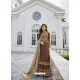 Brown Designer Party Wear Real Georgette Palazzo Salwar Suit
