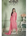 Pink Designer Party Wear Pure Georgette Straight Salwar Suit