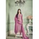 Lavender Designer Party Wear Pure Georgette Straight Salwar Suit