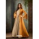 Mustard Designer Heavy Embroidered Silk Anarkali Suit