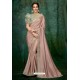 Dusty Pink Party Wear Designer Embroidered Sari