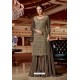 Light Brown Designer Party Wear Jari Embroidered Georgette Palazzo Salwar Suit