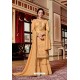 Cream Designer Party Wear Jari Embroidered Georgette Palazzo Salwar Suit