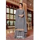 Grey Designer Party Wear Jari Embroidered Georgette Palazzo Salwar Suit