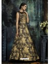 Light Brown Designer Printed Readymade Party Wear Gown For Girls