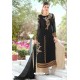 Black Designer Party Wear Georgette Palazzo Salwar Suit