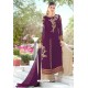 Purple Designer Party Wear Georgette Palazzo Salwar Suit