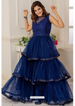 navy designer dress