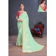 Sea Green Soft Silk Embroidered Designer saree