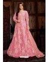 Pink Heavy Embroidered Net Designer Anarkali Suit