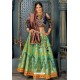 Green Heavy Embroidered Banarasi Silk Designer Lehenga Choli