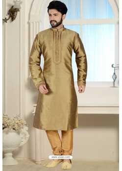 Marigold Readymade Dhupion Silk Kurta Pajama For Men