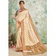 Light Beige Designer Classic Wear Upada Silk Sari