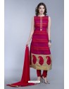 Multi Colour Embroidered Designer Readymade Party Wear Churidar Salwar Suit