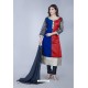 Multi Colour Embroidered Designer Readymade Party Wear Churidar Salwar Suit