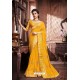 Yellow Designer Party Wear Soft Art Silk Sari