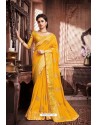 Yellow Designer Party Wear Soft Art Silk Sari