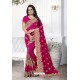 Rani Heavy Embroidered Designer Art Silk Party Wear Sari