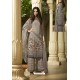 Grey Designer Party Wear Crepe Palazzo Salwar Suit