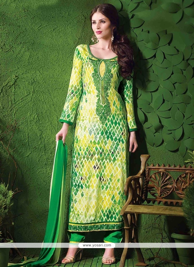Luxurious Cotton Embroidered Work Designer Salwar Suit
