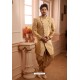 Cream Readymade Semi Indowestern Pajama For Men