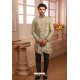 Off White Readymade Semi Indowestern Pajama For Men