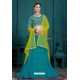 Turquoise Heavy Multi Embroidered Designer Designer Lehenga Choli