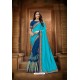 Royal Blue Designer Vichitra Silk Party WearﾠSari