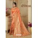 Light Orange Designer Banarasi Silk Weaving Party WearﾠSari
