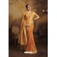 Orange Designer Fancy Jacquard Silk Party WearﾠSari