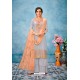 Aqua Grey Embroidered Banarasi Silk Designer Palazzo Salwar Suit