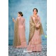 Dusty Pink Embroidered Banarasi Silk Designer Palazzo Salwar Suit